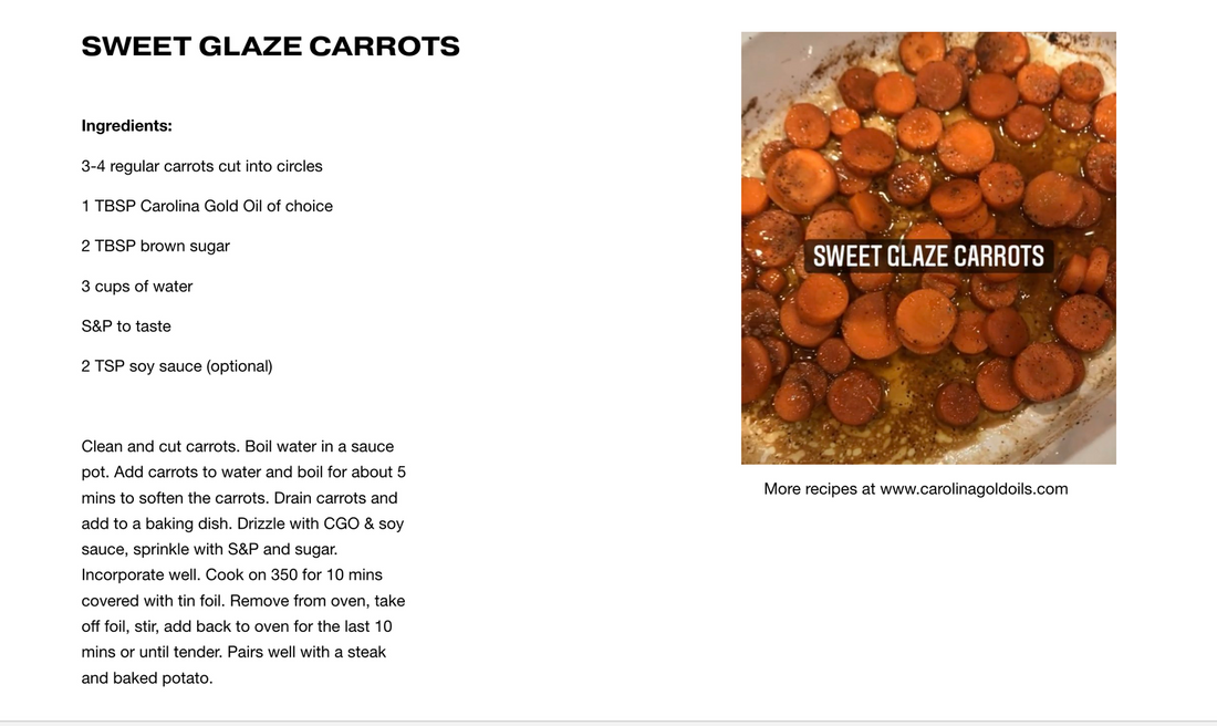 Sweet Glaze Carrots