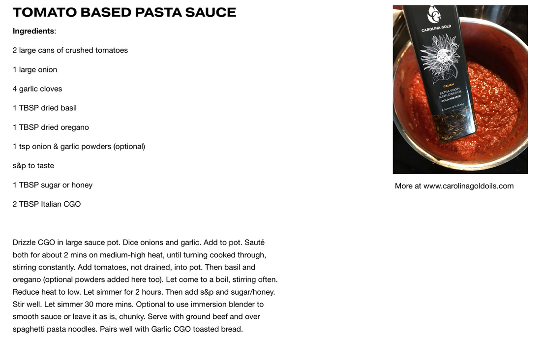 Tomato based Pasta Sauce